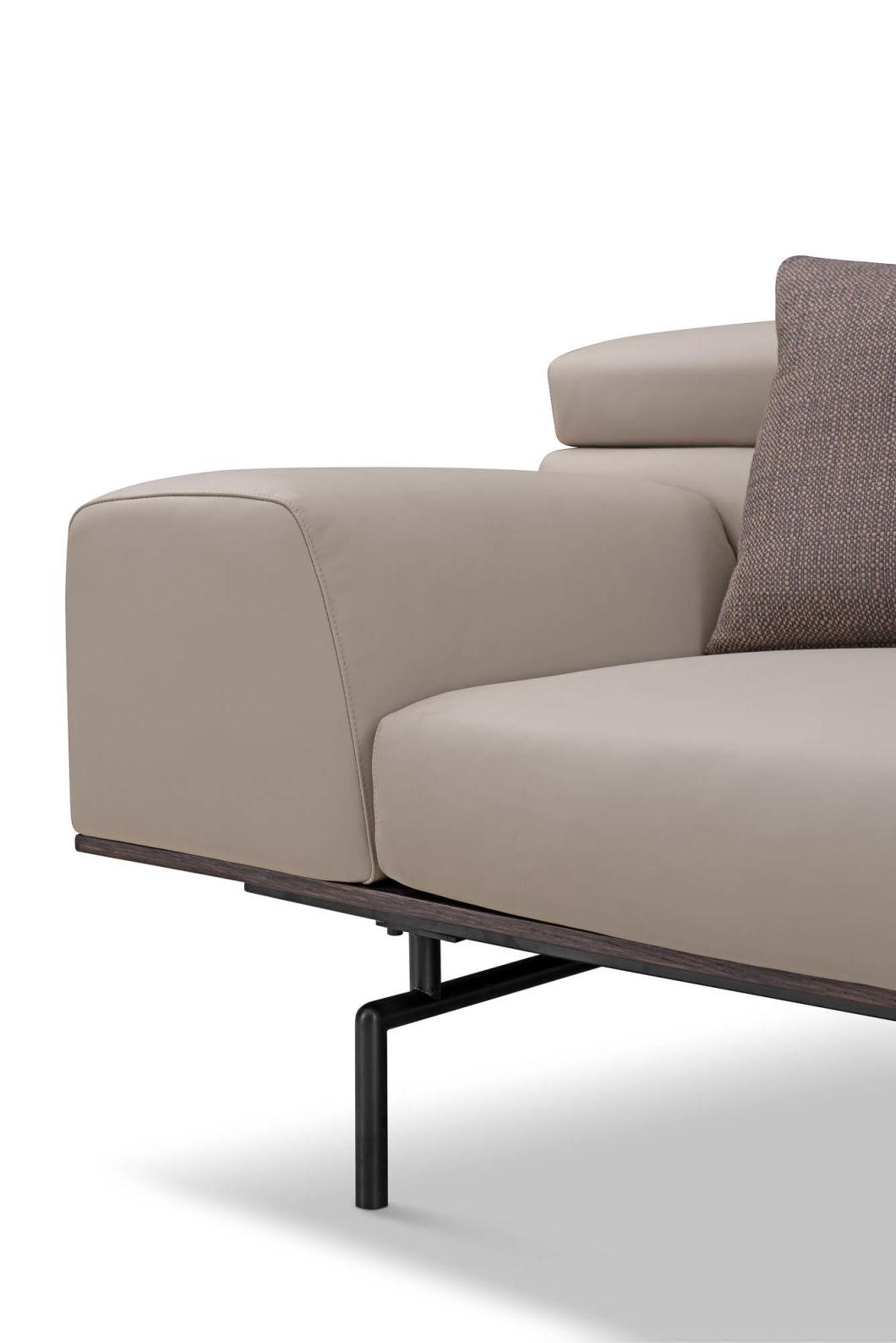 Attractive Design Living Room Furniture Luxury Classic 2 Seater Genuine Leather Sofas