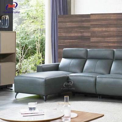 Wholesales Luxury Furniture Sofa Set L Shaped Genuine Leather Sectional Sofa Bed