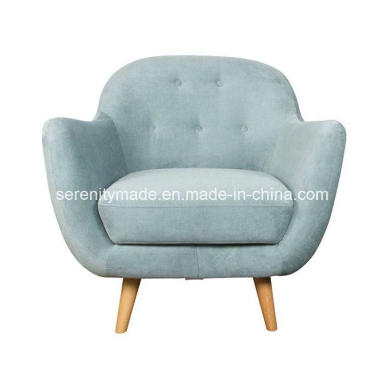 Nordic Style Modern Coffee Shop Furniture 2 Seater Velvet Fabric Sofa