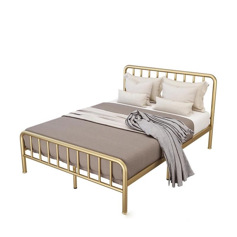 Nodric Modern Home Bedroom Furniture Sofa Bed Metal King Queen Size Adult Child Single Double Steel Bed for Hotel