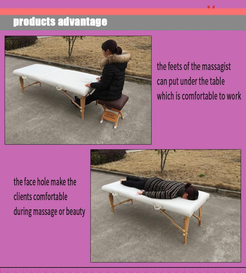 Beauty Equipment Stretcher Portable Massage Table Wooden and Foladbale Beauty Bed Couch