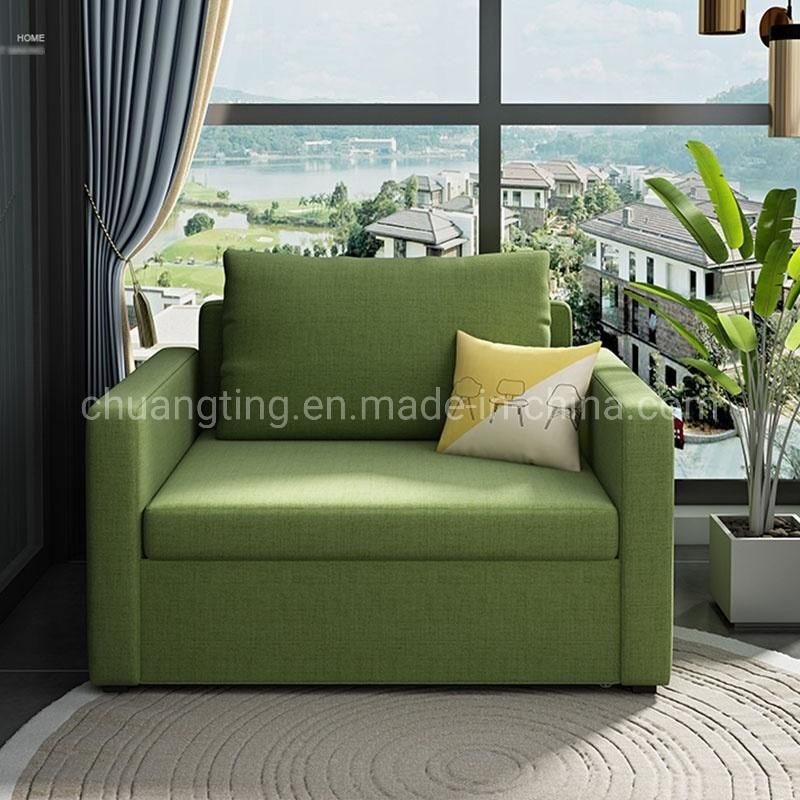 Foldable Sofa Cum Bed Fabric Hospital Hotel Room Accompany Sofa Chairs
