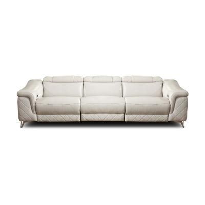 Leisure Concise Classic Home Furniture Living Room Hardware Leather Sofa