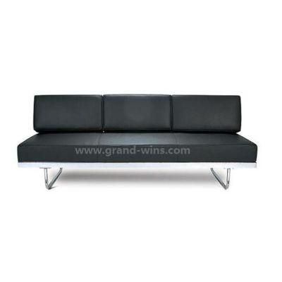 Simple Style Cheap Metal Leg Leather Sofa for Home Hotel