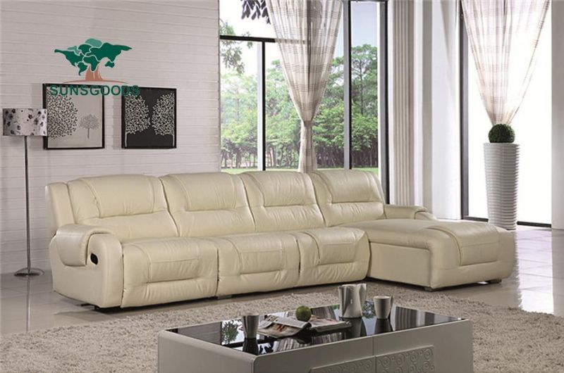 Best Selling Reclining Modern Small L Shape Sofa Set Design Furniture