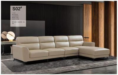 European Simplicity Living Room Furniture Leather Sofa