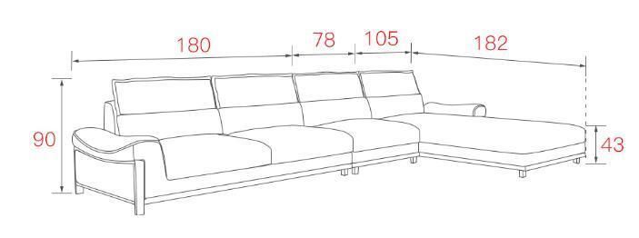 Fashion Fabric Double Seating Sofa Excellent Mancraft Genuine Leather Sofa Home Furniture