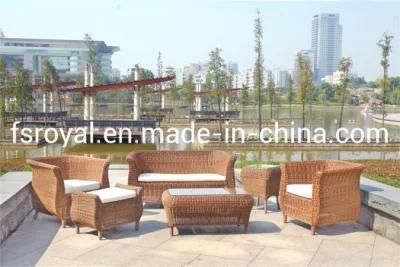Wolesale Aluminum Frame Furniture Outdoor Rattan Sofa Set (RL1028-SR)