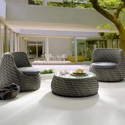 Outdoor Rattan Sofa Courtyard Flower Chair Garden Outdoor Villa Rattan Sofa