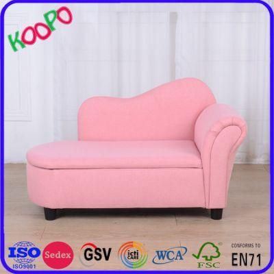 Storage Fabric Plush Chaise Lounge Kids Sofa Lovely Living Room Children Furniture