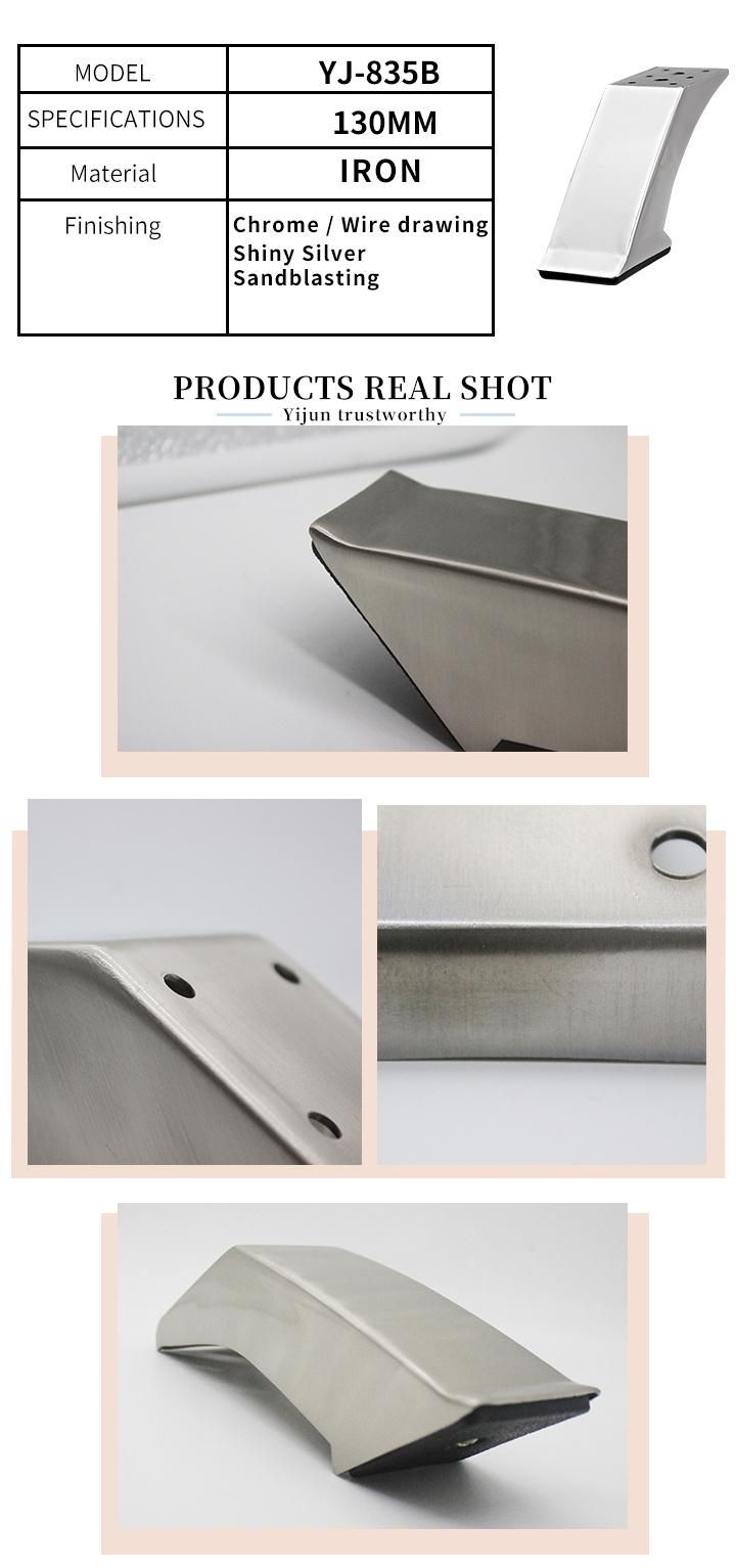 Chrome Finished Furniture Hardware Accessories for Sofa Using