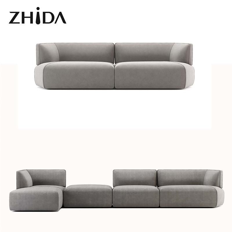 Living Room Furniture Italian Design Sectional Fabric Sofa