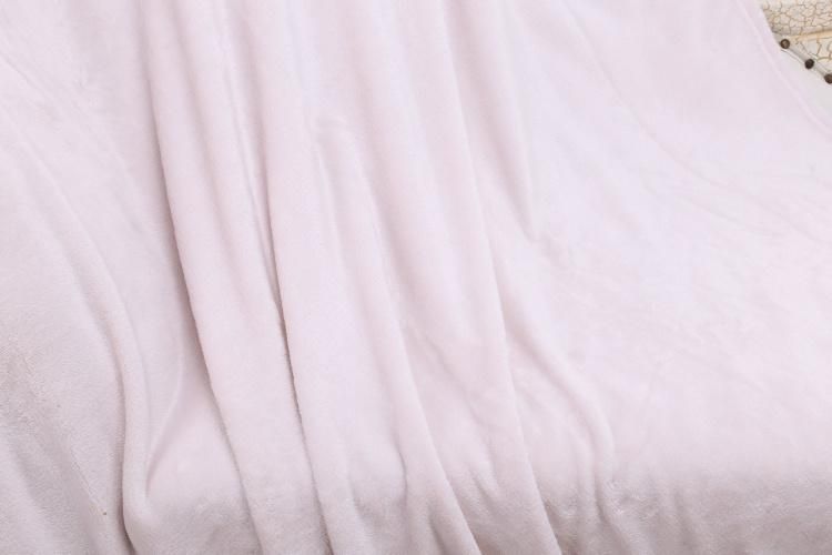 Chenille Fringed POM POM Velvet Fleece Sofa Throw Blanket Pink