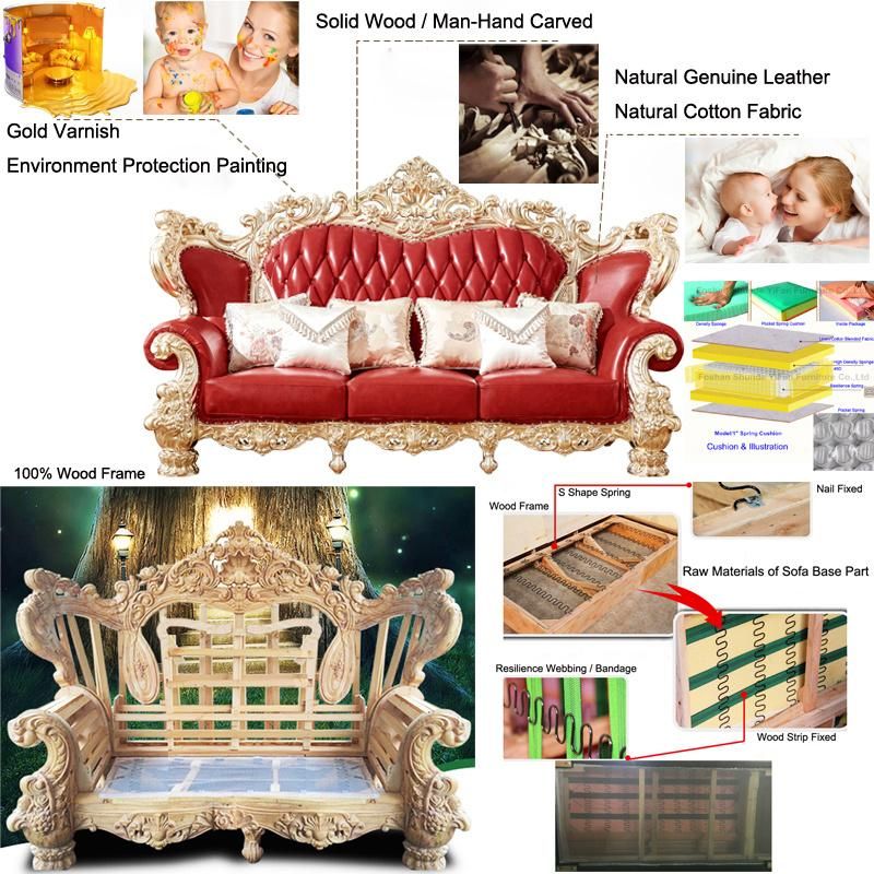 Living Room Sofa Furniture with Coffee Table in Optional Sofas Seats and Furniture Color From Chinese Furniture Factory