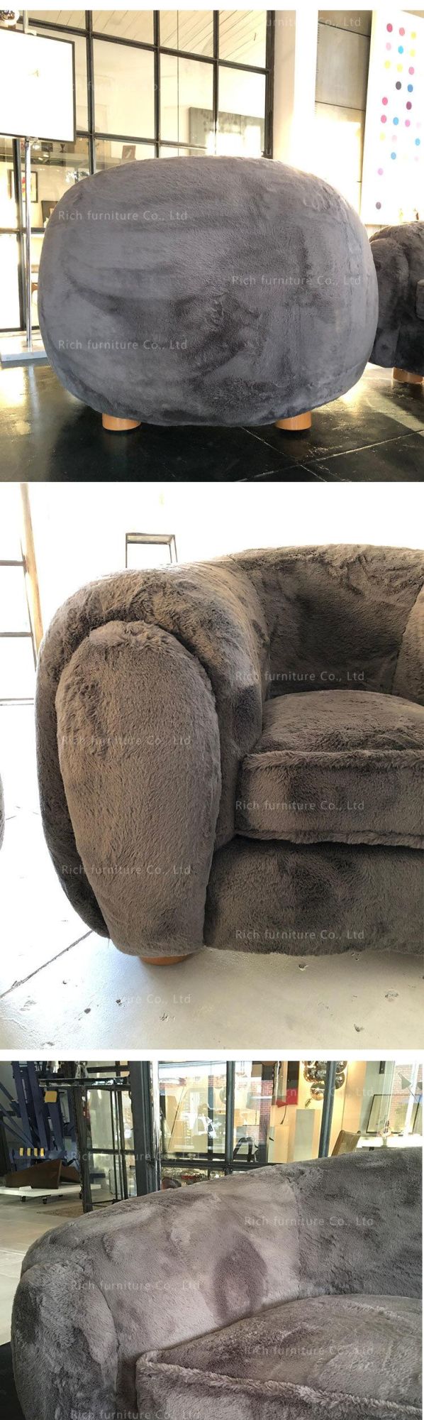 Modern Furniture Lounge Couch Italian Upholstered Polar Bear Sofa