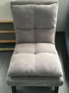 Fabric High Waist Cushion Leisure Single Gray Sofa Recliner Furniture