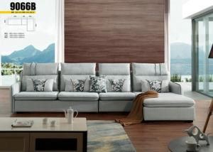 L Shape Modern Design Home Furniture Fabric Sofa (9066B)