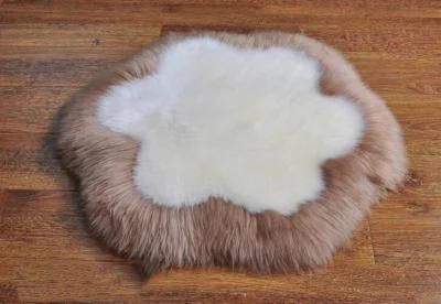Genuine Sheepskin Round Stool Pad Sofa Cushion
