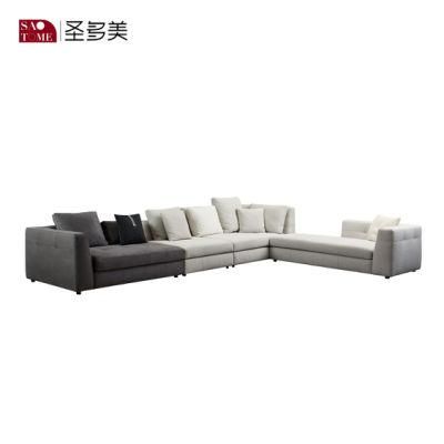 Chinese Modern Hotel Wood Home Living Room Furniture fabric Sofa