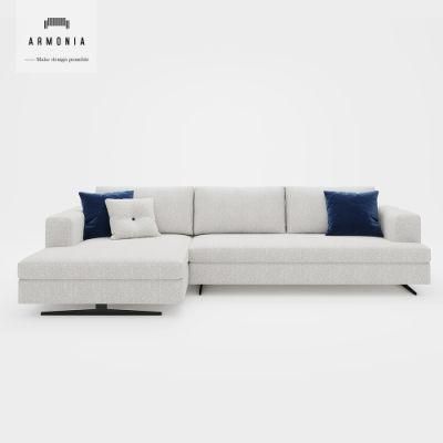 Hot Sale Sponge with Armrest Set Home Furniture Corner Sofa