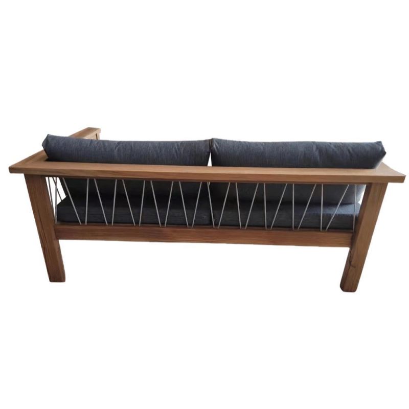 Outdoor Furniture Teak Frame Upholstery Couch Sofa