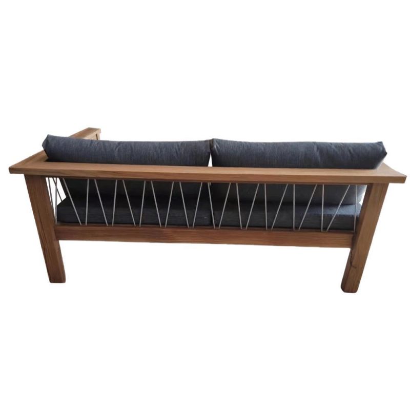 Outdoor Furniture Teak Frame Upholstery Couch Sofa