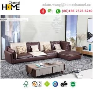 2018 New Solid Wood Latex Fabric Sofa for Home Living Room (HC6126)