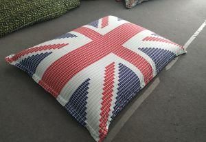 Indoor Square Bean Bag Sofa with UK Flag Design