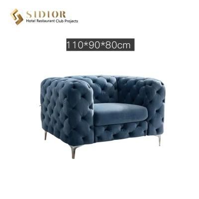 Light Luxury Fabric/PU Leather Upholstery Sofa for Home Hotel Living Room