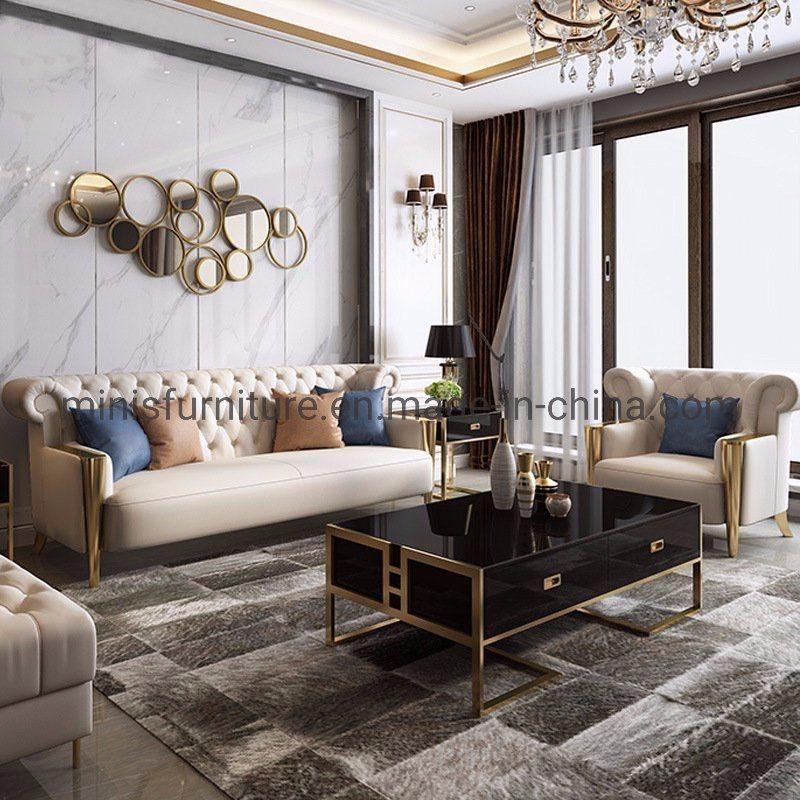 (MN-SF96) Factory Manufactured Hotel/Home Furniture Living Room Luxury Leather Sofa