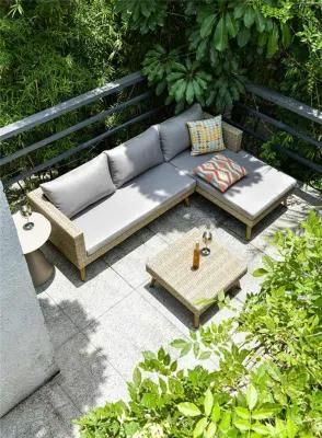 Morden and Timeless Design All-Weather Round Rattan Woven Outdoor Garden Two Seater Sofa