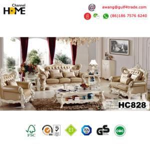 European Classic Furniture Genuinr Leather 1+2+3 Sofa (HC828)