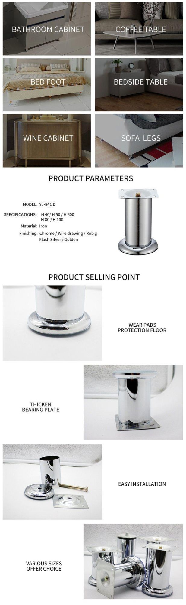 Furniture Parts Supply Chrome Furniture Legs Lowes