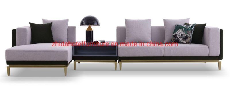Metal Frame Wooden Living Room Furniture Home Living Room Sofa
