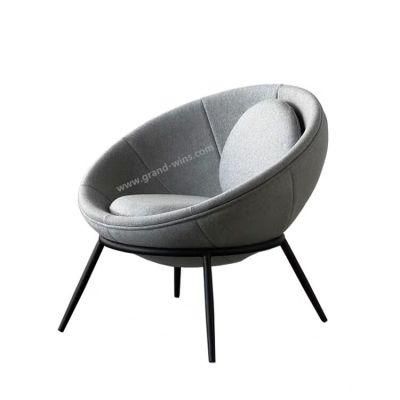 Modern Designer Chair Round Shape Fabric Velvet Living Room Chair