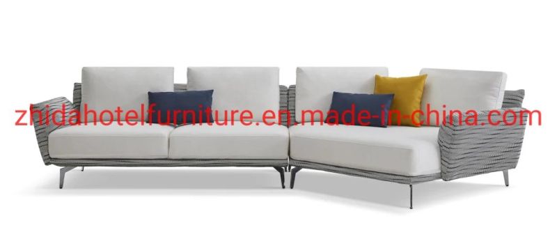 Armrest Home Furniture Fabric Modern Sofa for Hotel Bedroom Lobby