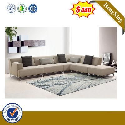 European Style Sectional L Shaped Drawing Room Couch Set Fabric Sofa