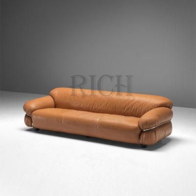 Contemporary Furniture 3 Seat Leather Sesann Sofa