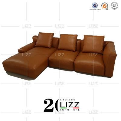 European Style Lounge Suite Modular Modern Office/ Living Room Genuine Leather Sofa