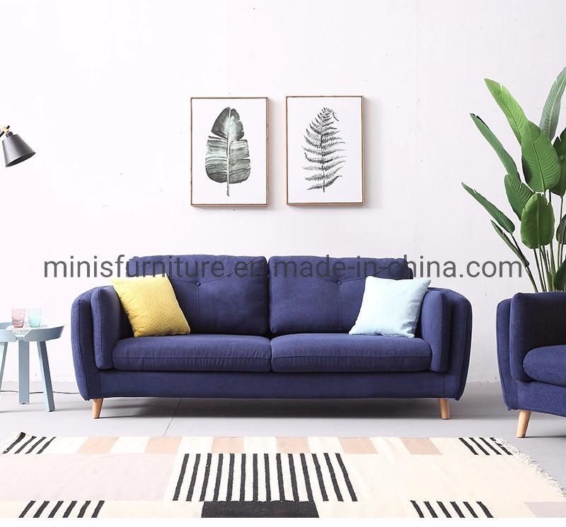 (MN-SF99) Home/Apartment/Salon Blue Fabric Love Seats Sofa
