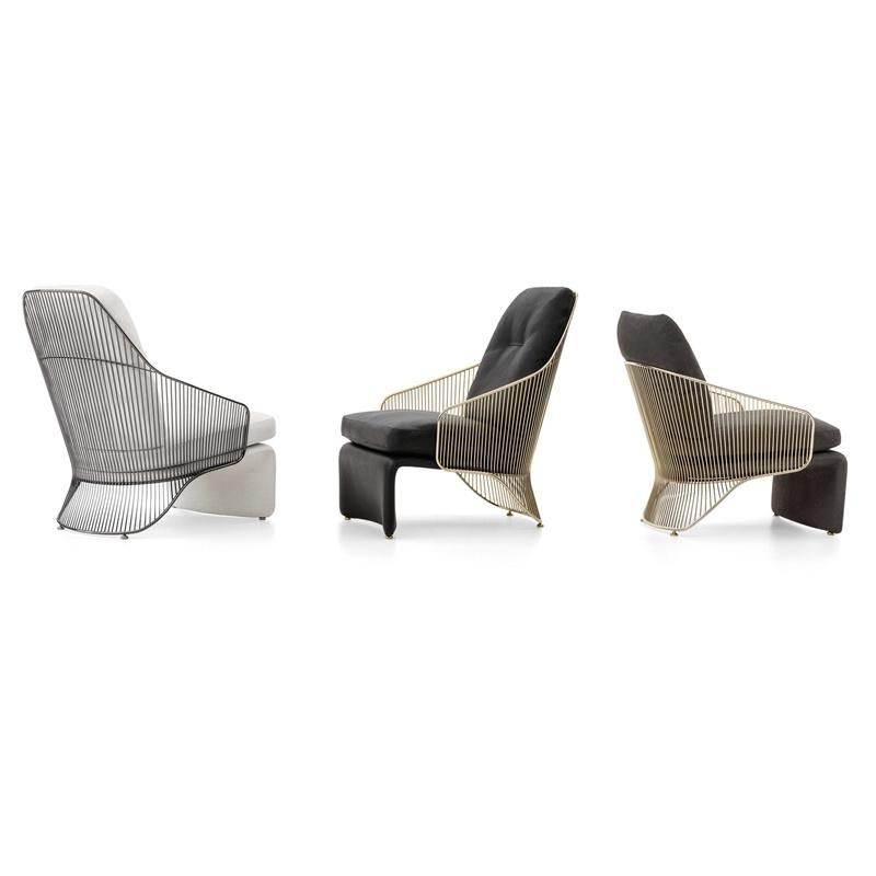 Nova Modern Living Room Furniture Metal Sofa Chair Upholstered Chair