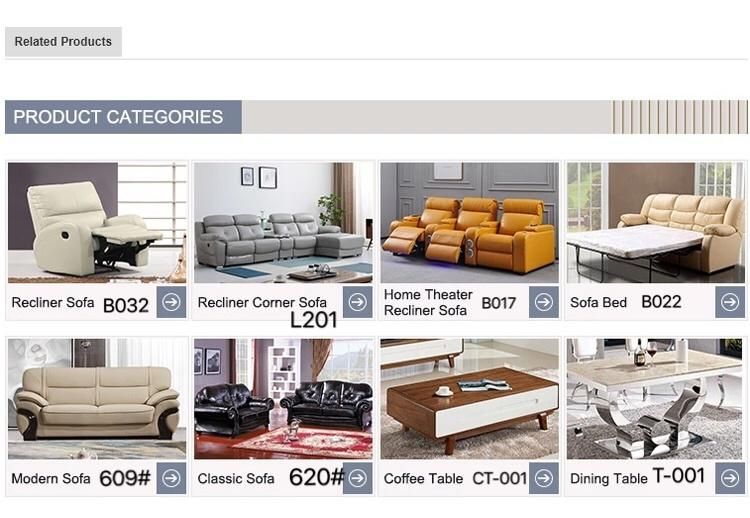 European Bedroom Furniture Lounge Italy Genuine Leather Recliner Sofa