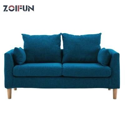 Nordic Modern Livingroom Furniture Fabric Couch Feather Filled 3 Seater Sofa