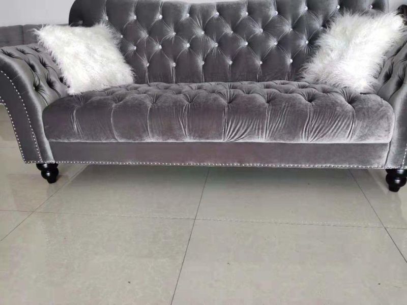 Modern Fabric Sofa with crystal Tufting Sofa for Home Furniture