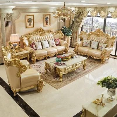 Chinese Sofa Furniture Factory Wholesale Luxury Leather Sofa Set in Optional Couch Seat and Furnitures Color