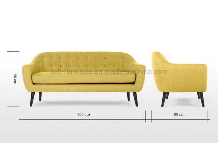 New Design Hotel Modern Fabric Sofa (3seater)