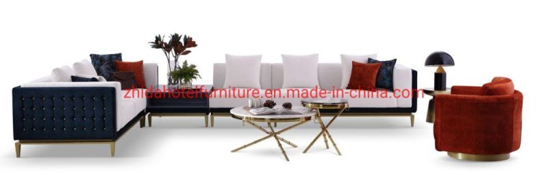 Metal Frame Wooden Living Room Furniture Home Living Room Sofa