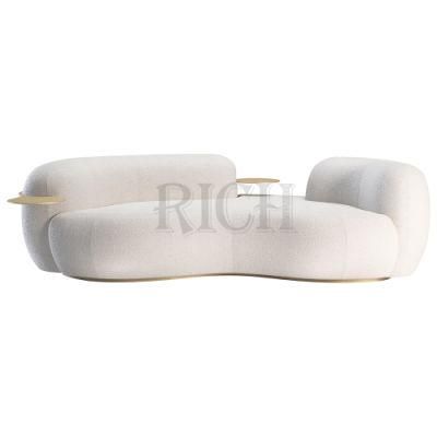 Home Contemporary Furniture Design Couch Sofa Nordic White Curved Sofa