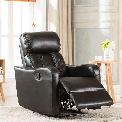 Leather Sofa Durable and Comfortable Soft Sofa Manual Recliner Sofa Home Furniture High Back Living Room Sofa