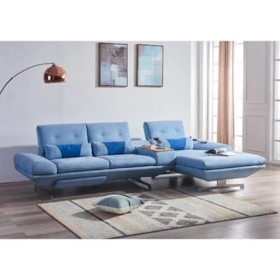 Modern Mediterranean Style Home Furniture Living Room Hotel Fabric Reclining Sofa